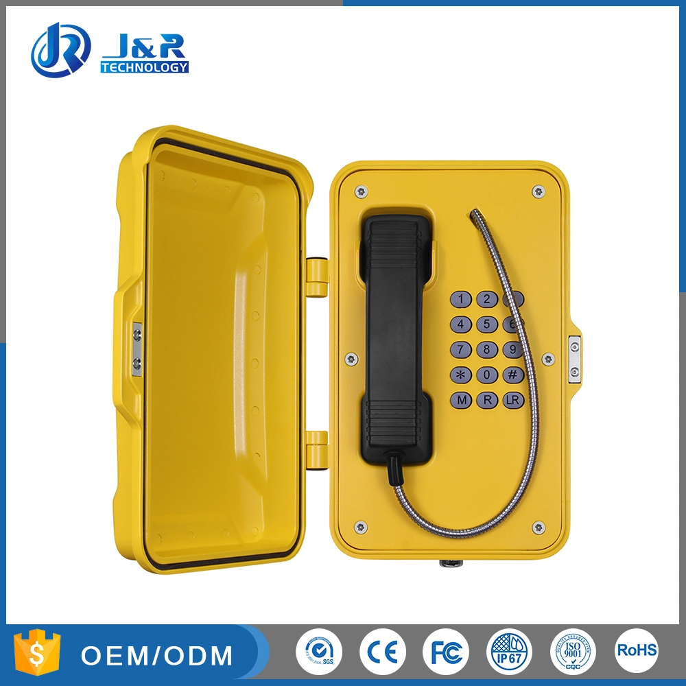 Industrial Weatherproof Telephone PSTN/SIP Outdoor IP66 Waterproof Tunnel Telephones