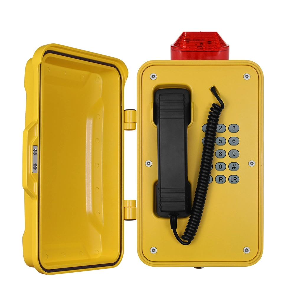 Weatherproof Industrial Tunnel Telephone with LED Indicator