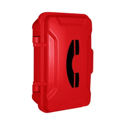 Outdoor Red Emergency Telephone, Waterproof Phone SIP Swimming Pool Telephone for Hotel