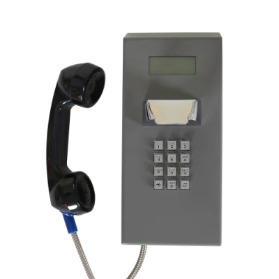 Rugged Prison Telephone with LCD Display, Industrial Emegrency Telephone for Public Area
