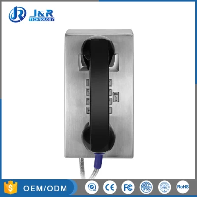 Vandal Resistant Inmate Telephone, SIP/VoIP Prison Phone with Volume Control Button